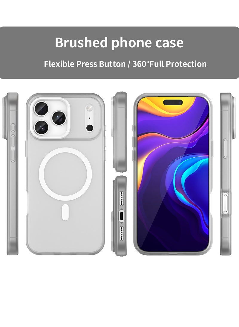 Abania iPhone 17 Pro Max Case with MagSafe, Translucent Matte White, Slim Military-Grade Shockproof, Anti-Yellow Anti-Fingerprint iPhone 17 Pro Max Cover Compatible with MagSafe Accessories - Image 2