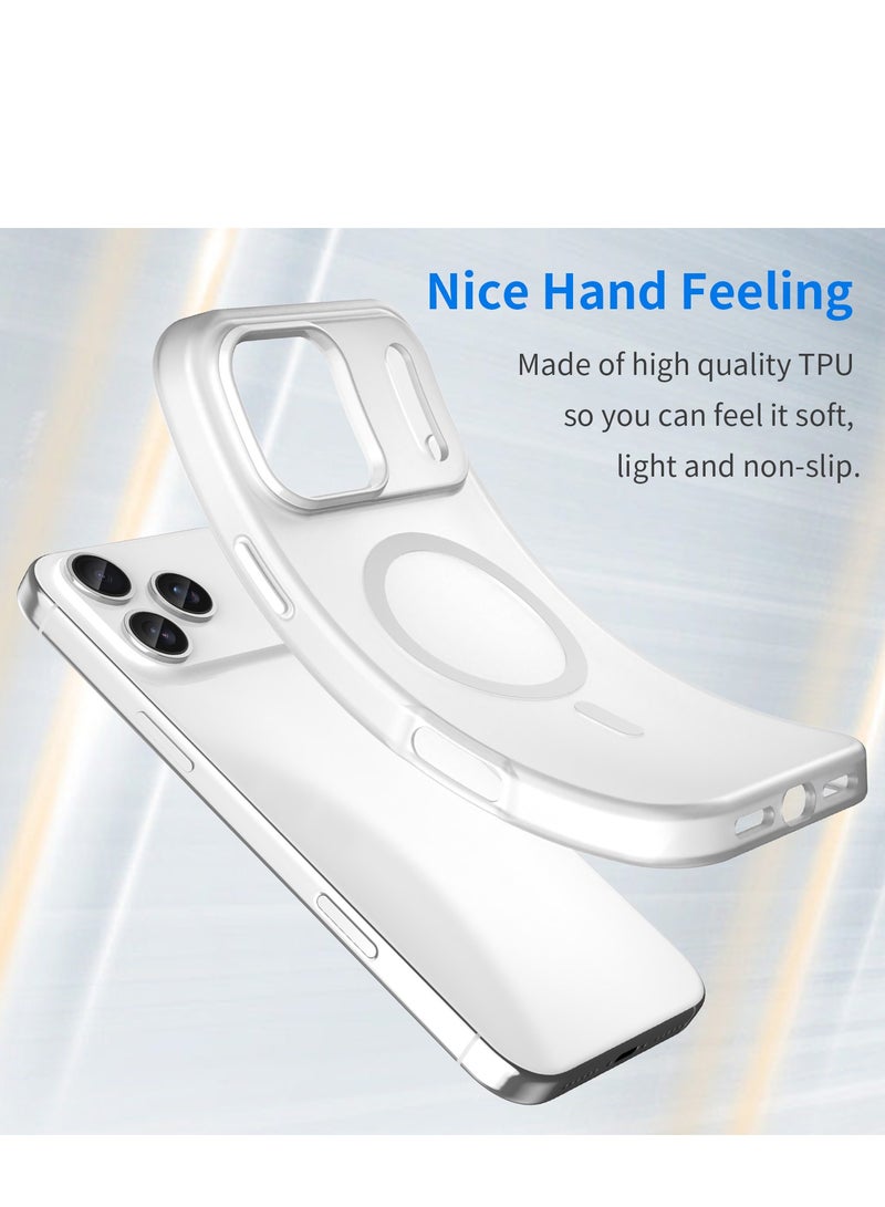 Abania iPhone 17 Pro Max Case with MagSafe, Translucent Matte White, Slim Military-Grade Shockproof, Anti-Yellow Anti-Fingerprint iPhone 17 Pro Max Cover Compatible with MagSafe Accessories - Image 3