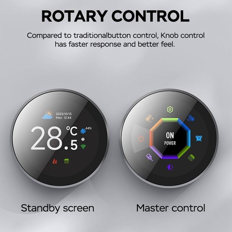 Hot & cold climate compatible Programmable WiFi Thermostat Smart Temperature Controller, Voice Household Thermostat Controller, 2 Way Rotating Smart Knob Controller with Light Affordable purchase options Light & sturdy Global easy assemble picks All-scene tailored quality Cross-material combo compatible All-round well-engineered practical build All preference matching build Certified stocked merchandise Temp fluctuation resistant crafted quality Bulk storage easy optimized build Cost effective upgraded craftsmanship All storage space compatible Narrow & wide space compatible Regulated warehouse storage Modern practical shape Daily universal pick General purpose design Full land route delivery Fixed & portable compatible KSA market compliant quality All temp range compatible build Backup reserve local stock Transparent body Fast & slow shipment compatible - Image 3
