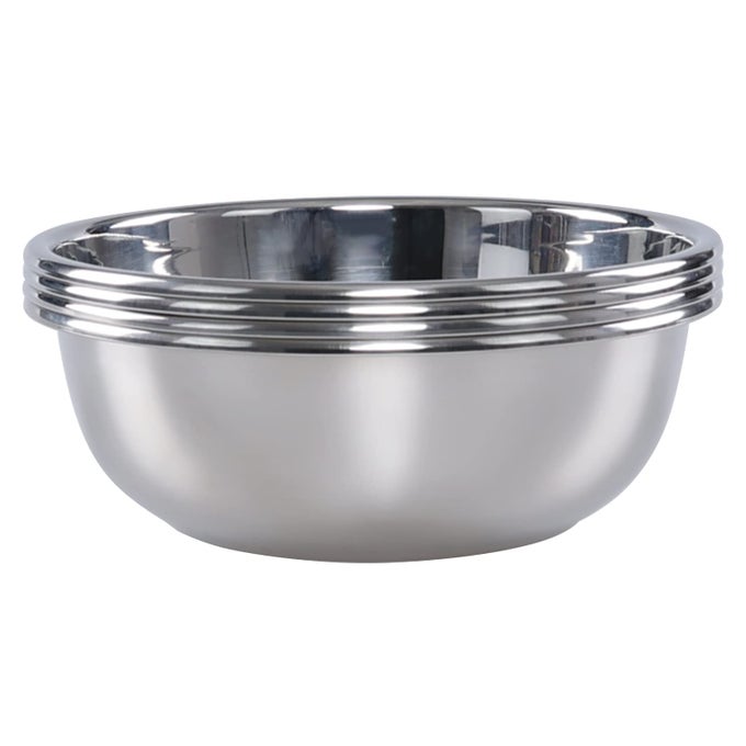 STAINLESS STEEL BOWLS SET OF 4 METAL MIXING BOWLS SET PREP BOWL