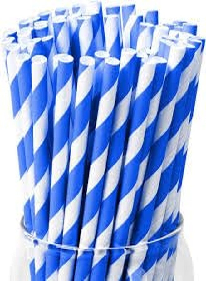LUDALY Stripe Paper Straws 25 pcs (Blue) - Image 2