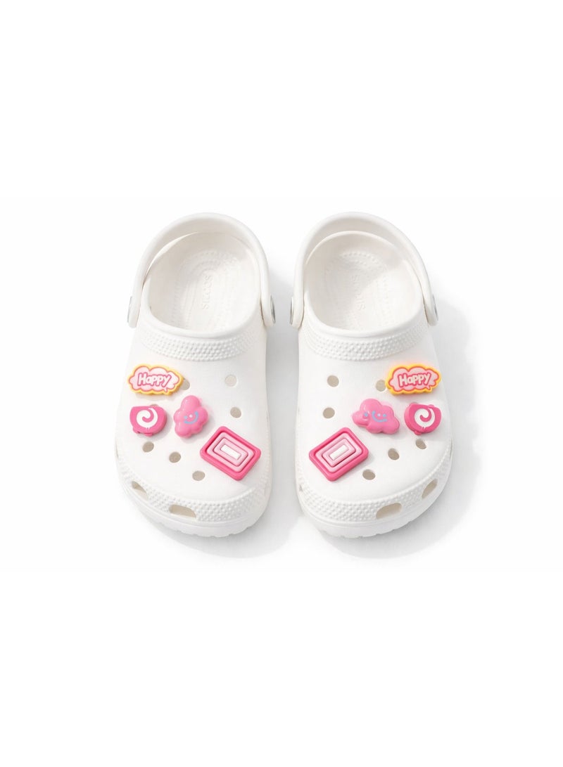 Cute Silicone Shoe Charms for Crocs, Pink Cartoon Novelty Clog Accessories for Kids, Figurine Style, 8 Pieces, Unisex - Image 3