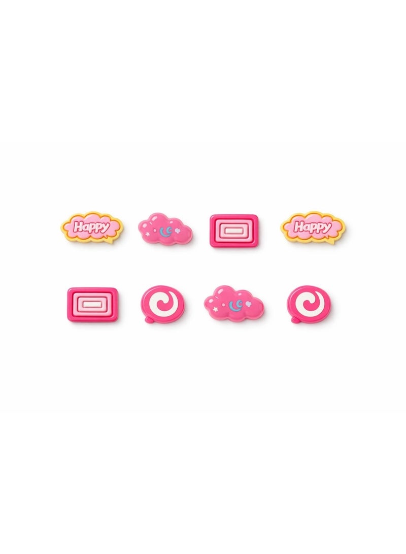 Cute Silicone Shoe Charms for Crocs, Pink Cartoon Novelty Clog Accessories for Kids, Figurine Style, 8 Pieces, Unisex - Image 2