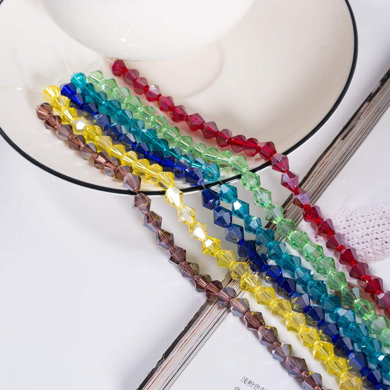 LONGWIN Lot 540pcs Glass Bicone Beads 8mm Crystal Beads Jewelry Making Supply for DIY Projects, Bracelets, Necklaces, Earrings - Image 4