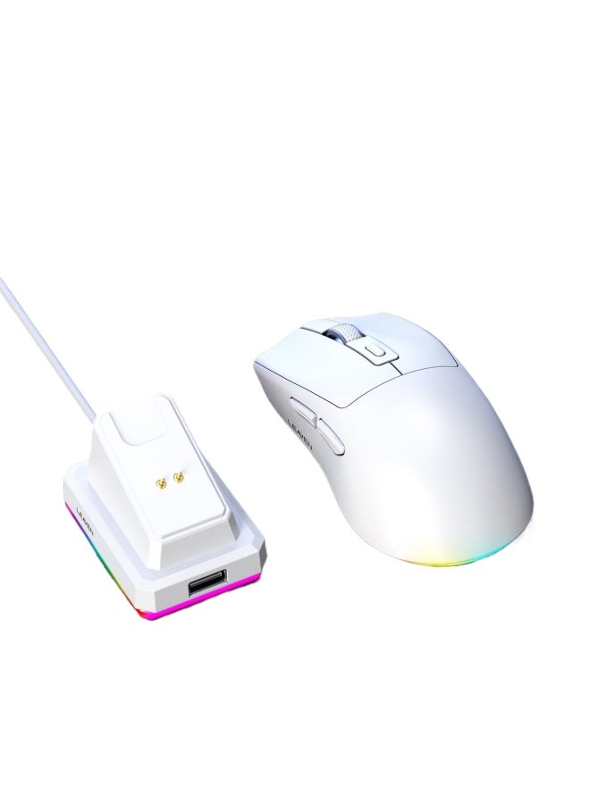 كراك ماوس لاسلكي بلوتوث مزدوج النمط مع قاعدة شحن، ماوس ألعاب كمبيوتر محمول خفيف الوزن لإلكترونيك سبورتس - Image 1