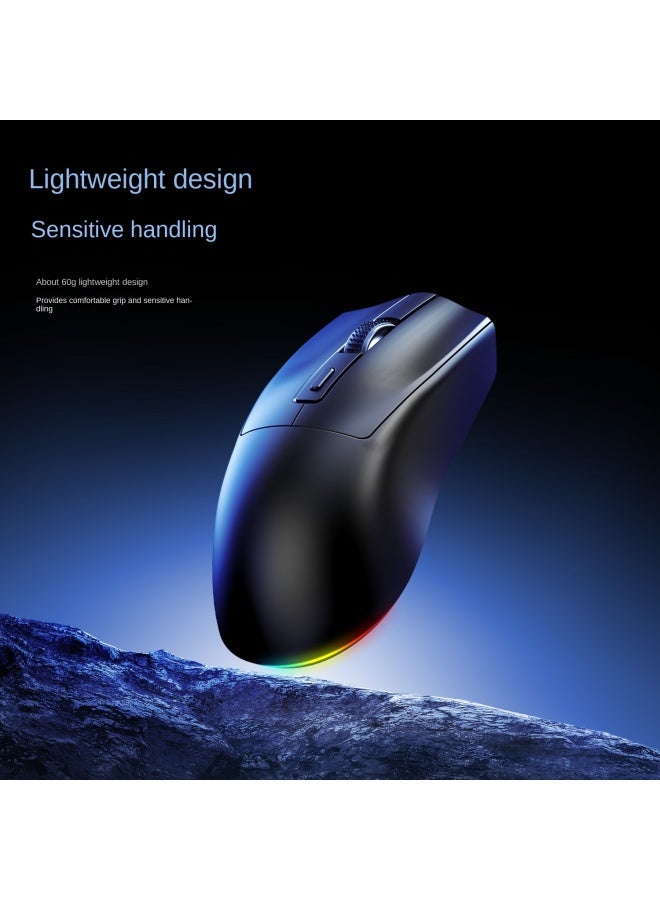 كراك ماوس لاسلكي بلوتوث مزدوج النمط مع قاعدة شحن، ماوس ألعاب كمبيوتر محمول خفيف الوزن لإلكترونيك سبورتس - Image 2