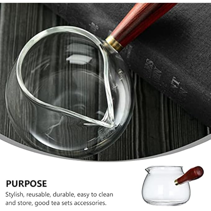 STOBOK Japanese Teapot Glass Tea Maker With Side Handle Milk Warmer Pot Pour Coffee Kettle Tokoname Kyusu Teapot Vintage Butter Warmer For Home Office 350Ml Transparent Tea Dispenser - Image 4