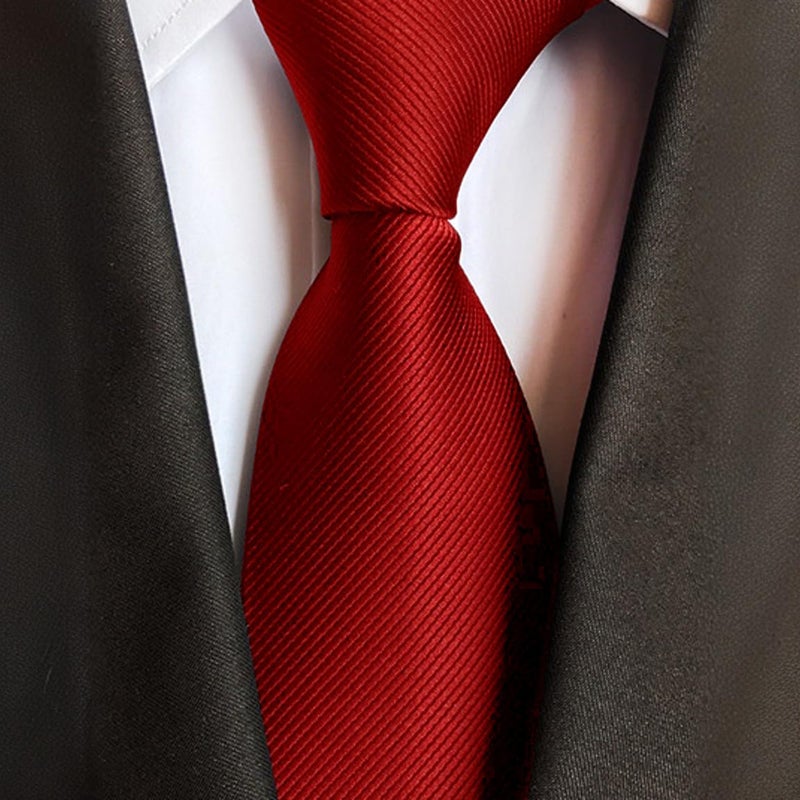 WOXVM Men's Ties Classic Solid Pure Color 3.15" (8CM) Mens Necktie With Multiple Colors, Premium Formal Black Neck Ties For Men Business Wedding Party Work Tie - Image 2