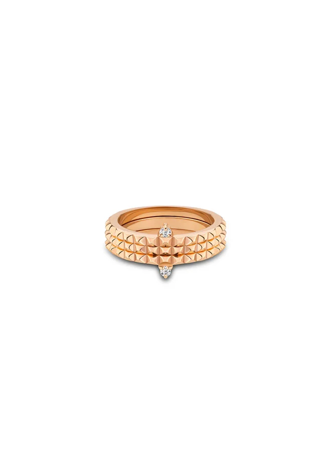 بوليس Ulua Rose Gold Ring with Crystals for Women's 54MM