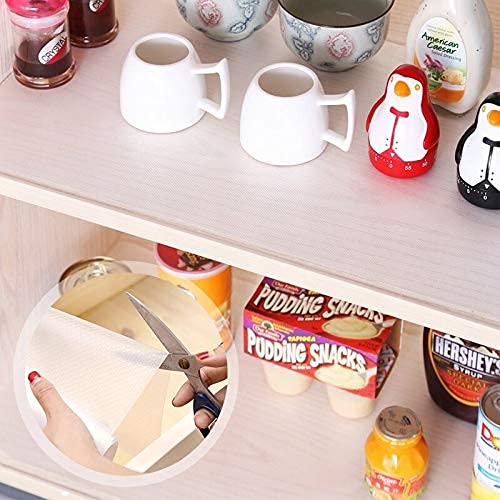 RangTeq Multipurpose Useful Anti Slip Grip Non Slip Liner Skid Resistant Mat for FridgeKitchen DrawerCupboard ShelfTableRefrigeratorBathroom Size 60X500cm 5 Meter Roll White - Image 5