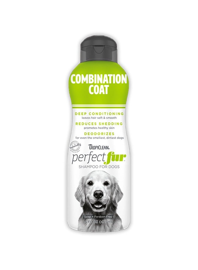 TropiClean Perfect Fur Combination Coat Shampoo For Dogs - 473 ML - Image 1