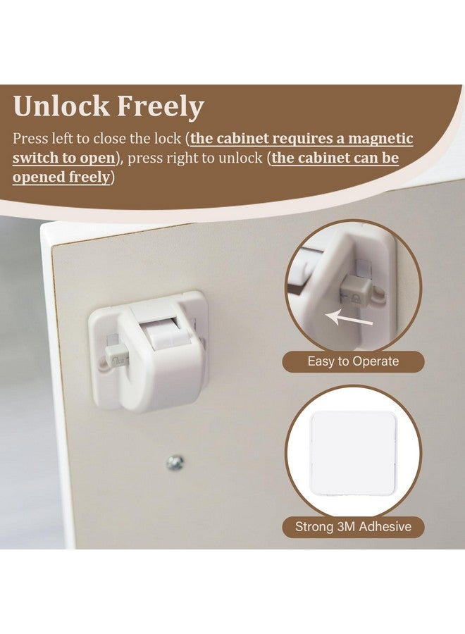 CUXFLS Magnetic Cabinet Lock for Baby Safety, Multi-Purpose Adhesive Child Lock, Safe & Easy Install, No Need for Screws or Tools(24 locks and 2 Keys) - Image 5