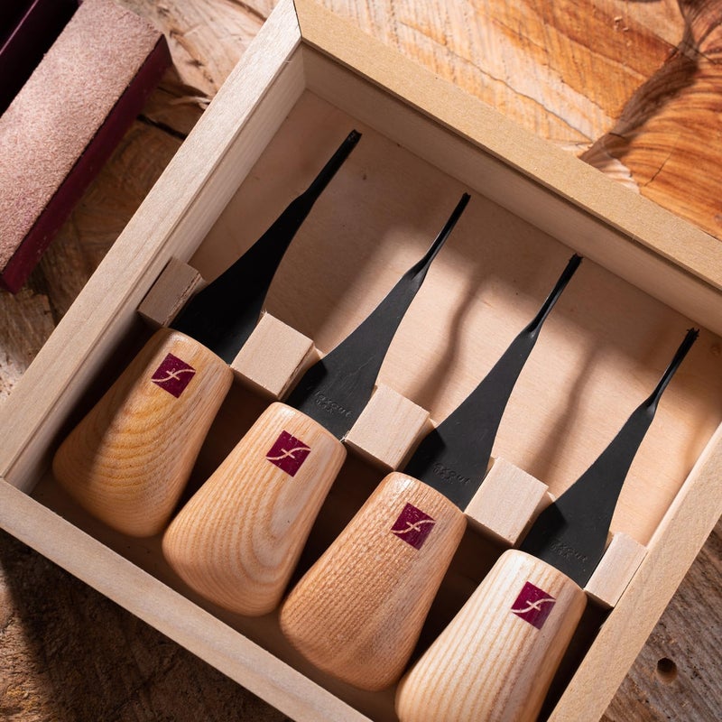 FLEXCUT FR804 Micro Palm Carving Tools Set of 4 for Fine Detail Work - Image 3