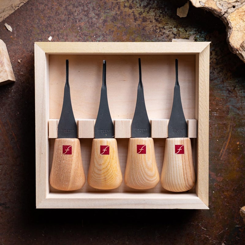 FLEXCUT FR804 Micro Palm Carving Tools Set of 4 for Fine Detail Work - Image 5