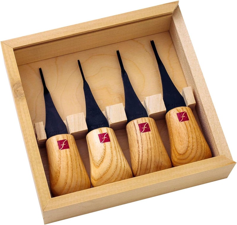 FLEXCUT FR804 Micro Palm Carving Tools Set of 4 for Fine Detail Work - Image 1