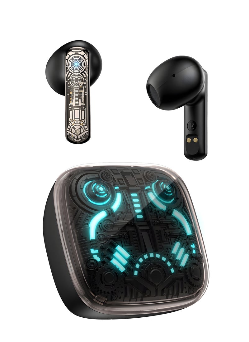 onikuma ONIKUMA T1 Wireless Earphones, High Quality Sound, Glowing Lights, Long Battery Life 40mah, Up to 6 hours of operation- Black  - Image 1