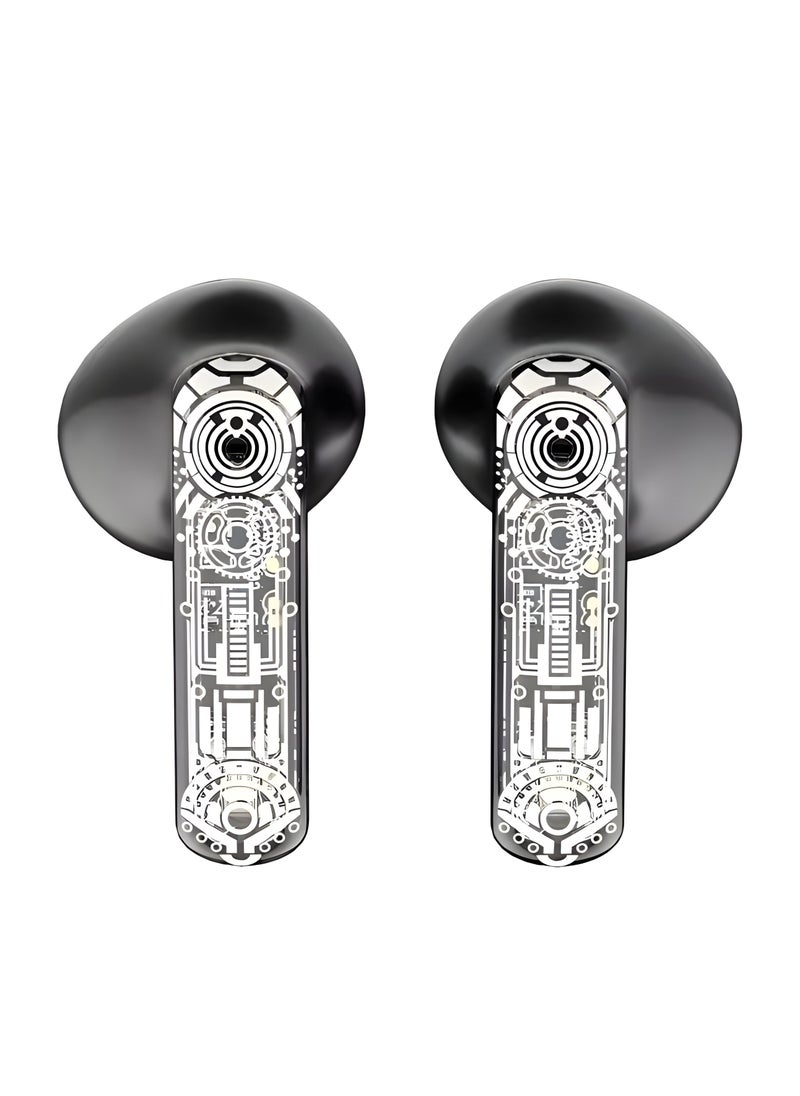 onikuma ONIKUMA T1 Wireless Earphones, High Quality Sound, Glowing Lights, Long Battery Life 40mah, Up to 6 hours of operation- Black  - Image 3