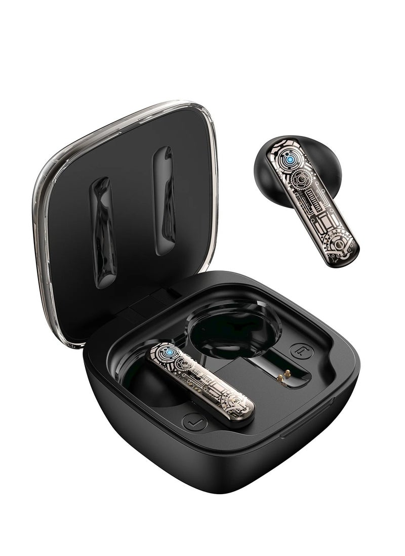 onikuma ONIKUMA T1 Wireless Earphones, High Quality Sound, Glowing Lights, Long Battery Life 40mah, Up to 6 hours of operation- Black  - Image 4