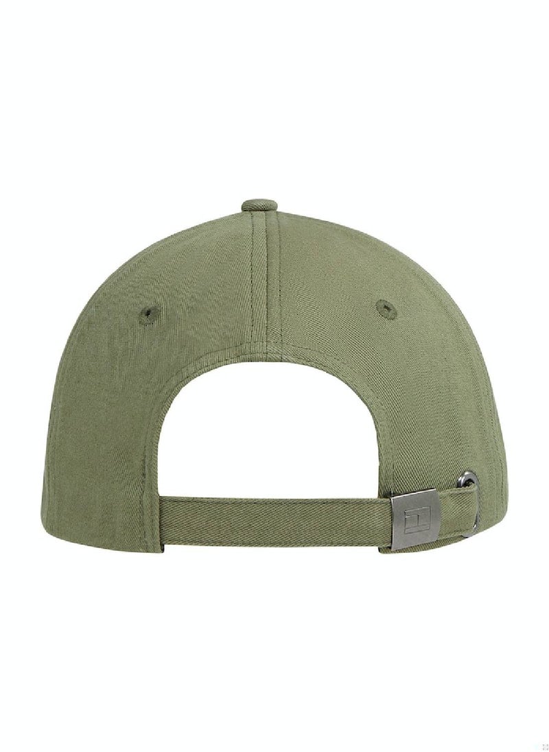 TOMMY HILFIGER - Men's Logo Embroidery Six-Panel Baseball Cap -  Pure organic cotton, Green - Image 1