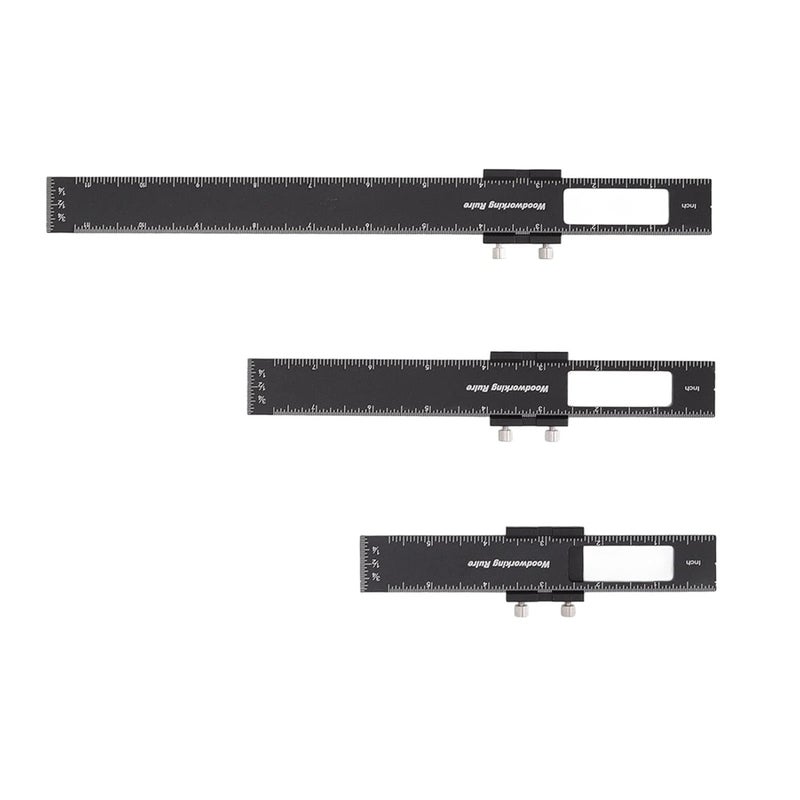 Aluminium Alloy T Type Woodworking Ruler Set With Slide Stops For Precision Carpentry - Image 3