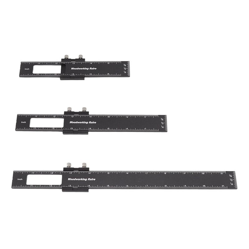 Aluminium Alloy T Type Woodworking Ruler Set With Slide Stops For Precision Carpentry - Image 4
