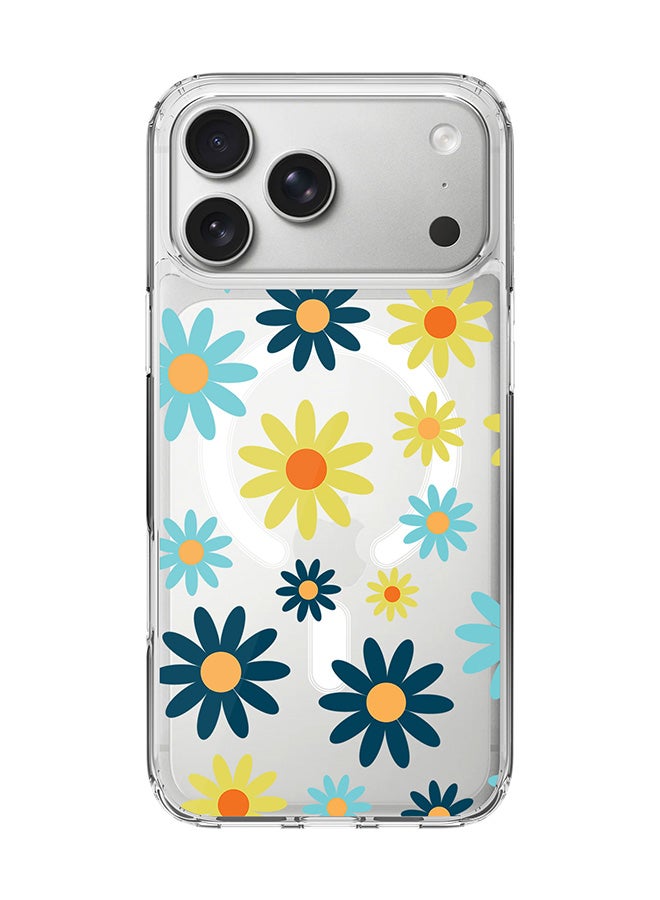 Stylizedd Classic Clear MagSafe Case for iPhone 17 Pro Max , Hybrid Soft Case Flexible Edges Anti Drop TPU PC Gel Thin Transparent Cover [ Designed for iPhone 17 Pro Max ] - Pick A Daisy