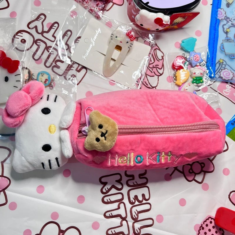 Pink Hellokitty Pencil Case, High-Looking Kt Cat Pencil Case, Girly Heart, Large-Capacity Student Stationery Storage Bag - Image 5