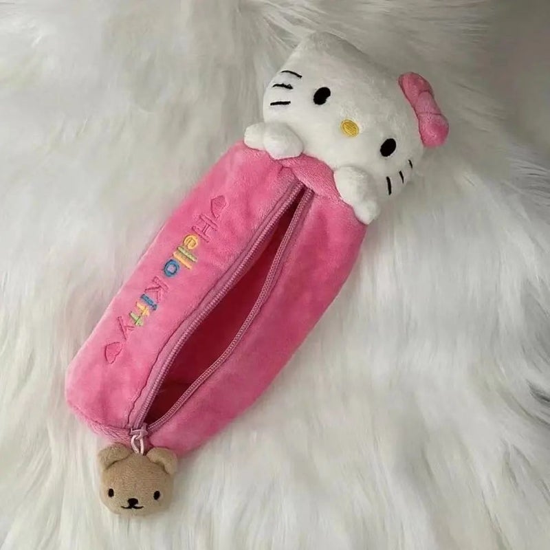 Pink Hellokitty Pencil Case, High-Looking Kt Cat Pencil Case, Girly Heart, Large-Capacity Student Stationery Storage Bag - Image 4
