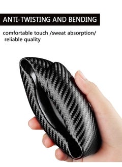 HAWAWA Carbon Fiber Steering Wheel Cover, 2PCS Segmented Steering Wheel Protector,  Anti-Slip, Comfortable Grip, Universal Fit for 99% Car Interior Accessories (BLACK)  - Image 5