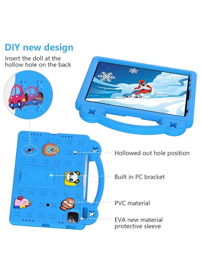 erorex Shockproof Case Compatible with iPad 10th Generation, 10.9 Inch 2022 Model, DIY Kids Cover with Pencil Holder/Handle/Stand/Shoulder Strap (Sky Blue) - Image 4