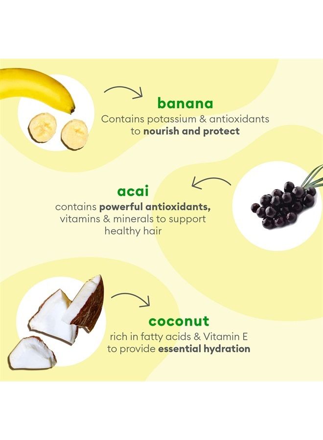 Briogeo Superfoods Banana + Coconut Nourishing Conditioner, Replenish Dull, Dry Hair and Supports Healthy Hair and Scalp, Vegan, Phalate & Paraben-Free, 12.5 Ounces - Image 2