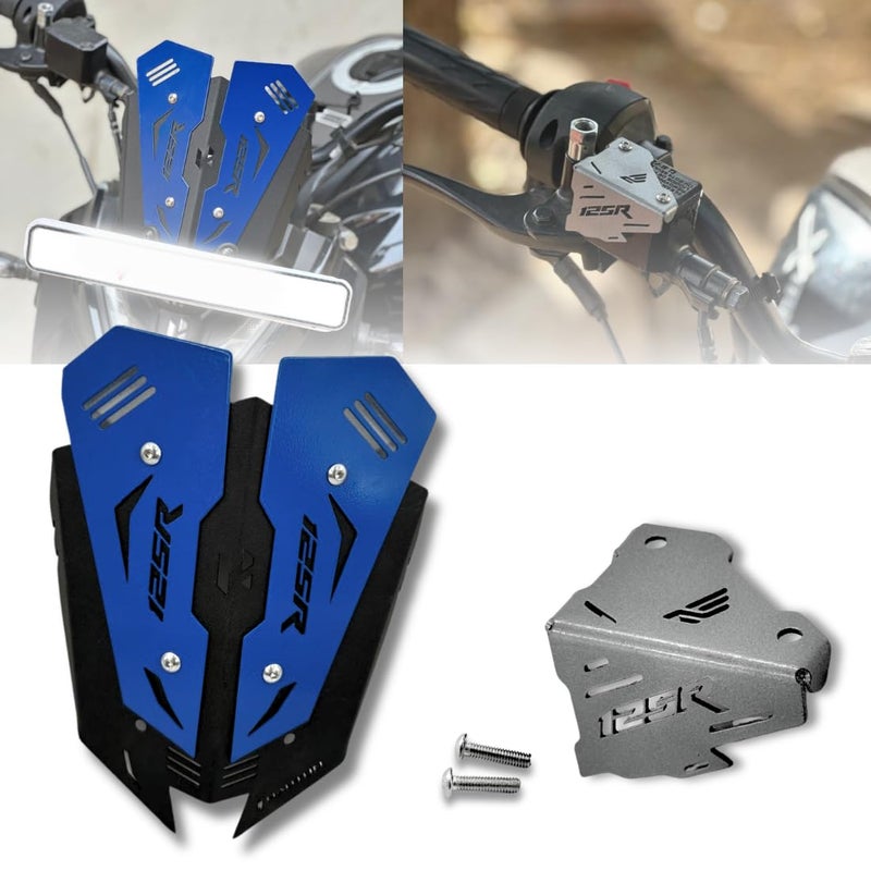 PHANTOM حماية أمامية وغطاء أسطوانة رئيسية من PHANTOM AUTO Premium Xtreme 125R ل Xtreme 125R V 1.0 | مجموعة | متوافق مع ركوب المدن والسياحة (أزرق ورمادي) - Image 1