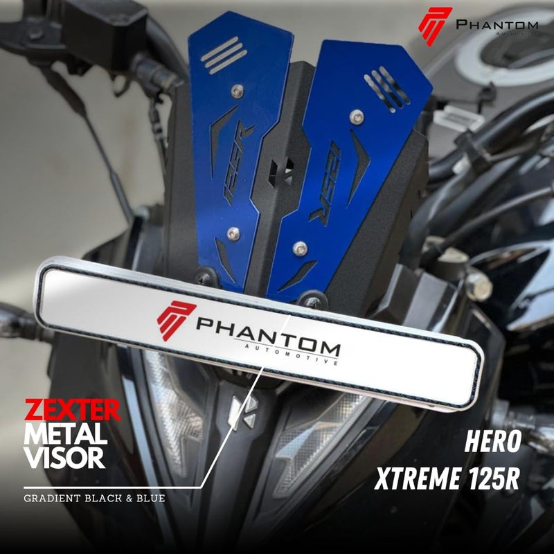 PHANTOM حماية أمامية وغطاء أسطوانة رئيسية من PHANTOM AUTO Premium Xtreme 125R ل Xtreme 125R V 1.0 | مجموعة | متوافق مع ركوب المدن والسياحة (أزرق ورمادي) - Image 2