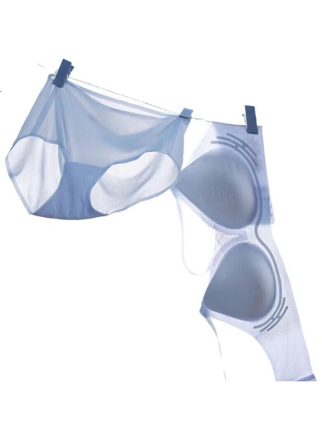 Aimer Women'S Wireless Soft Support Smooth Surface Seamless Back Support Vest-Style Bra Set Women'S Underwear Panties - Image 2