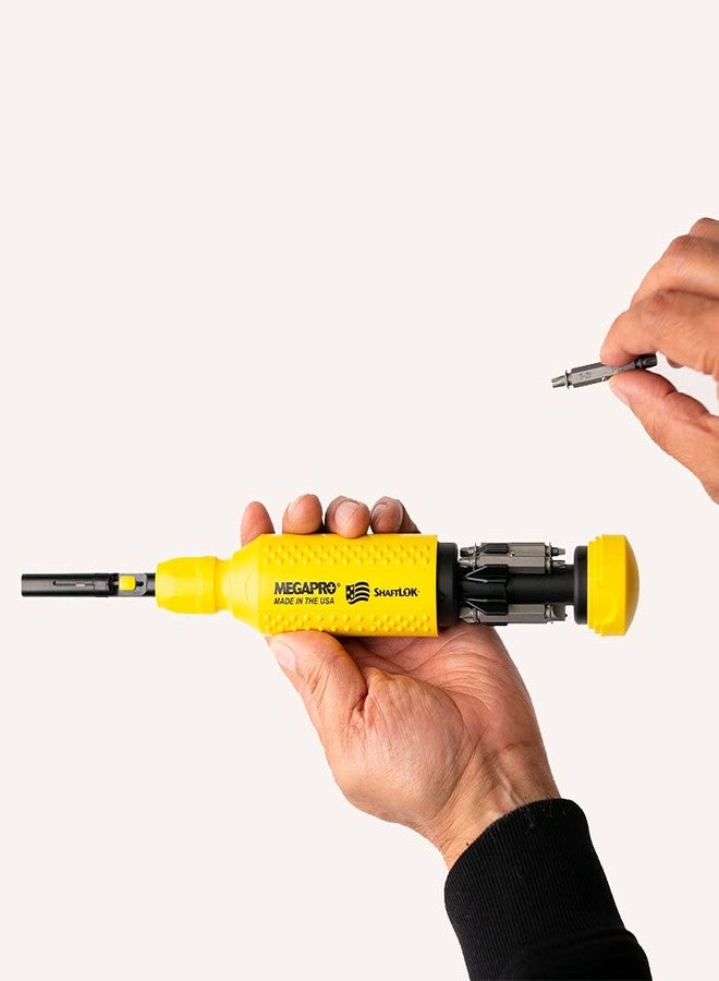 MegaPro 151SL44 15-In-1 ShaftLok Driver باللون الأصفر - Image 4