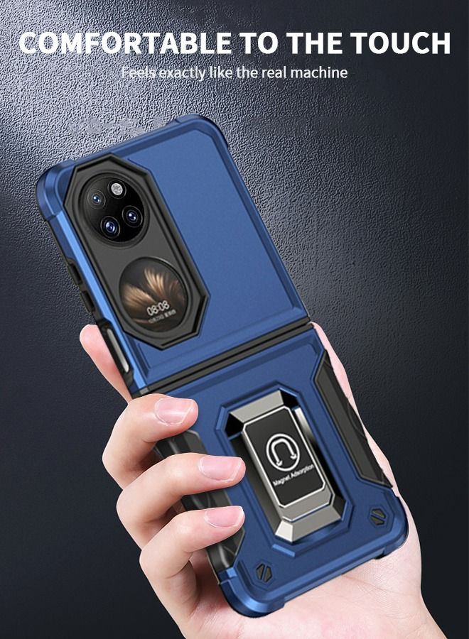 GROIC Protective Case for Huawei P50 Pocket 6.9 Inch Phone Case Ring Holder Non-Slip Phone Case - Image 2