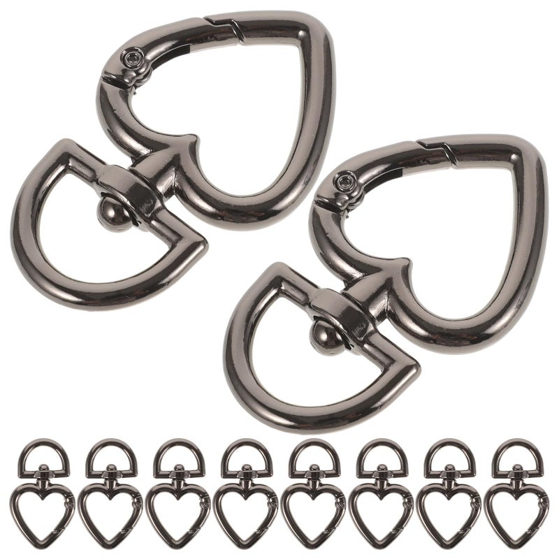 Zinc Alloy D Ring Carabiner Keyring Clip 10pcs For Outdoor Hiking Backpack Bag Accessories - Image 2