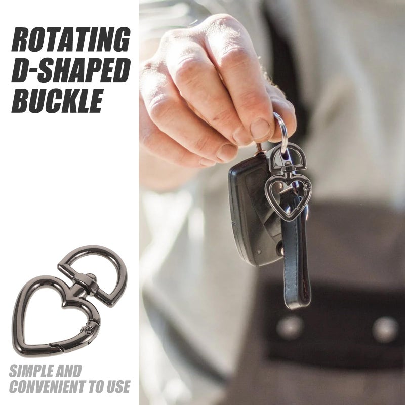 Zinc Alloy D Ring Carabiner Keyring Clip 10pcs For Outdoor Hiking Backpack Bag Accessories - Image 4
