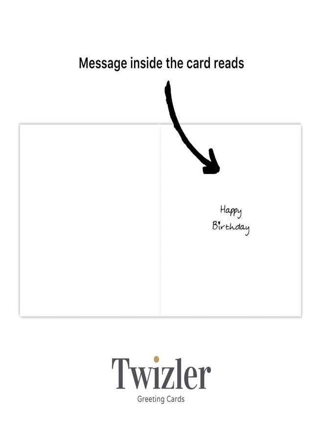 Twizler بطاقة عيد ميلاد تويزلر الثانية للبنات مع أميرة خيالية وفراشة - عمر سنتين - بطاقة عيد ميلاد للأطفال - بطاقة عيد ميلاد للبنات - بطاقة عيد ميلاد سعيد - Image 4