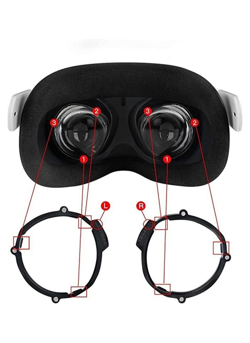 Generic Lens Protector Frame for Oculus Quest 2, DMG VR Magnetic Glasses Frame, Prevent from Scratching, 2  - Image 3