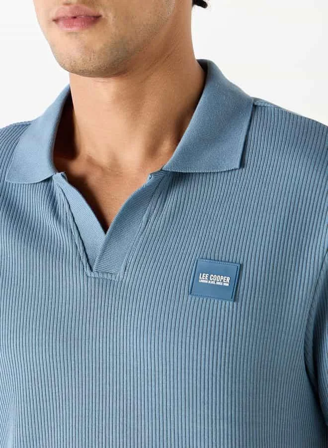 Lee Cooper Lee Cooper Textured Polo T-shirt with Short Sleeves