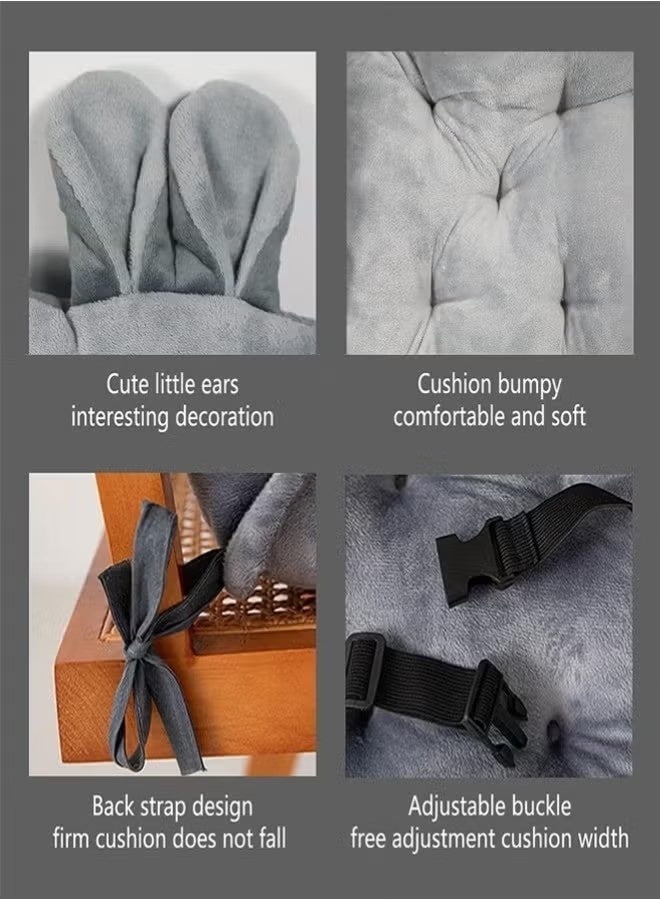 أخبار مقعد كرسي مكتب - وسادة مدمجة لكرسي استرخاء، وسادة مسند ظهر - قطن بولي بروبيلين فاخر وناعم، وسادة مقعد مريحة ولطيفة - وسادة مقعد مانعة للانزلاق - وسادة ظهر قطنية لدعم الظهر (رمادي)  مقعد كرسي مقعد كرسي استرخاء مدمج مقعد لطيف وسادة مقعد مانعة للانزلاق - Image 4