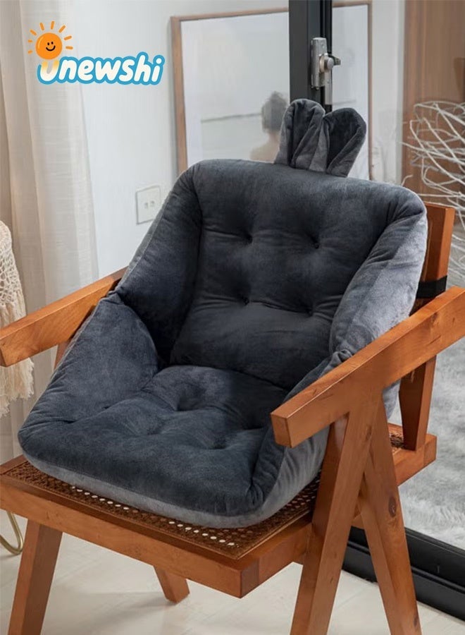 أخبار مقعد كرسي مكتب - وسادة مدمجة لكرسي استرخاء، وسادة مسند ظهر - قطن بولي بروبيلين فاخر وناعم، وسادة مقعد مريحة ولطيفة - وسادة مقعد مانعة للانزلاق - وسادة ظهر قطنية لدعم الظهر (رمادي)  مقعد كرسي مقعد كرسي استرخاء مدمج مقعد لطيف وسادة مقعد مانعة للانزلاق - Image 2