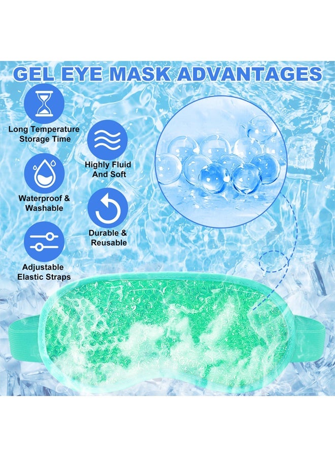 Cold Cooling Eye Mask, Reusable Hot Colder Therapy Gel Bead with Plush Backing for Puffiness Migraine Stress Relief Skin Care Dry Eyes - Image 2