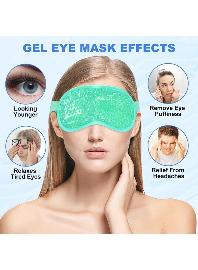 Cold Cooling Eye Mask, Reusable Hot Colder Therapy Gel Bead with Plush Backing for Puffiness Migraine Stress Relief Skin Care Dry Eyes - Image 5