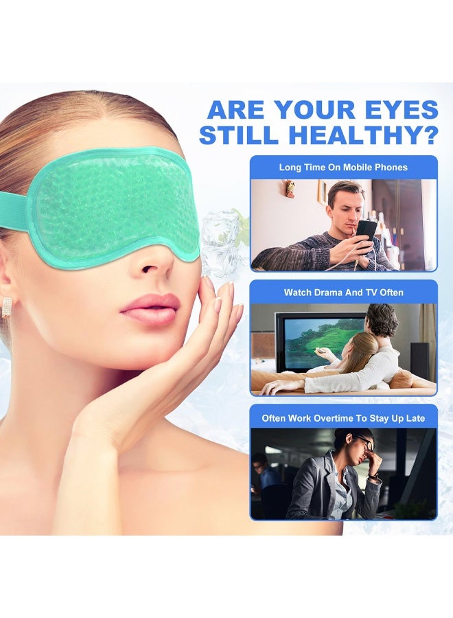 Cold Cooling Eye Mask, Reusable Hot Colder Therapy Gel Bead with Plush Backing for Puffiness Migraine Stress Relief Skin Care Dry Eyes - Image 4