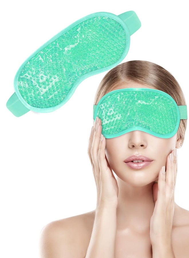 Cold Cooling Eye Mask, Reusable Hot Colder Therapy Gel Bead with Plush Backing for Puffiness Migraine Stress Relief Skin Care Dry Eyes - Image 1
