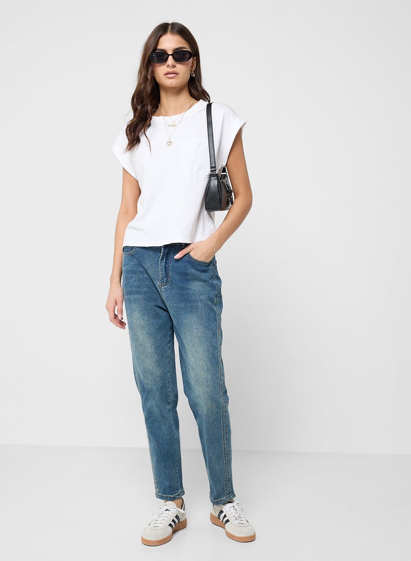 جينجر جينز مستقيم بخصر مرتفع - Image 1