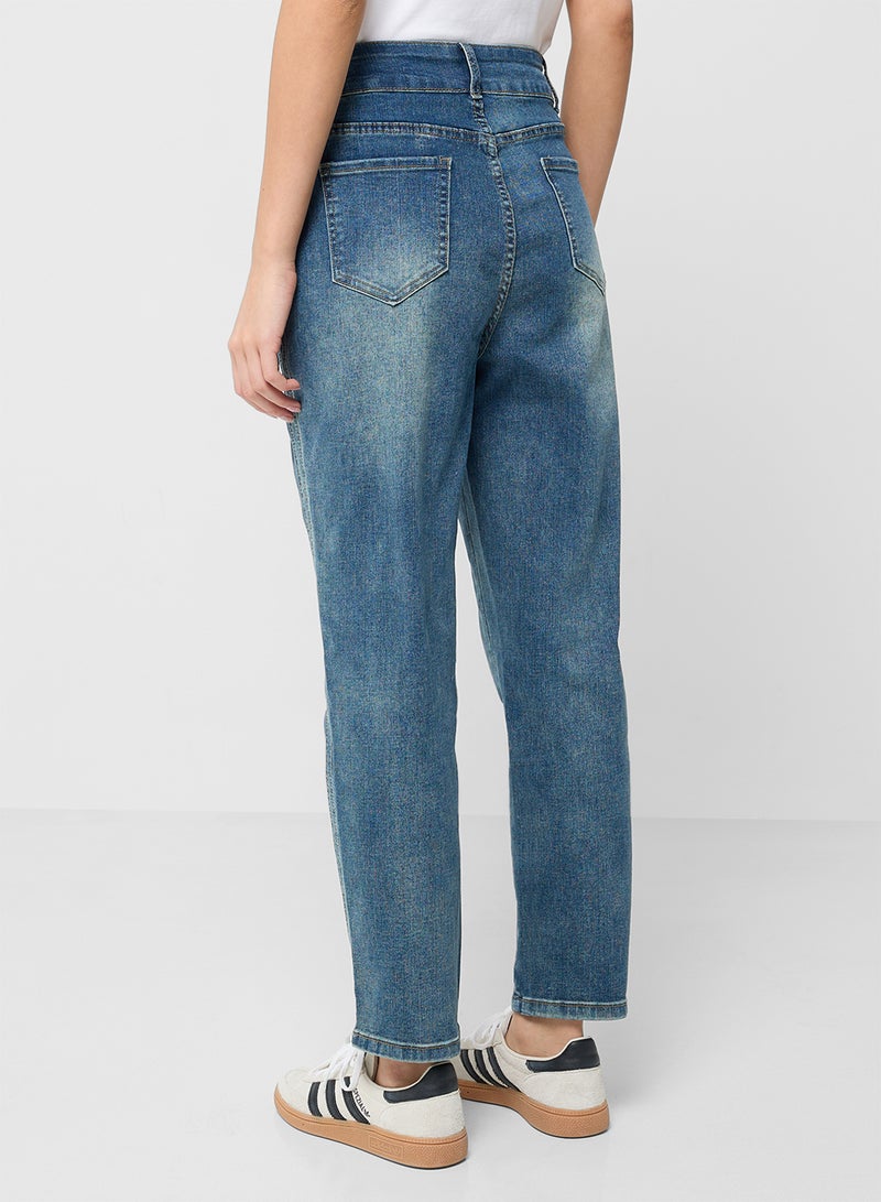 جينجر جينز مستقيم بخصر مرتفع - Image 3
