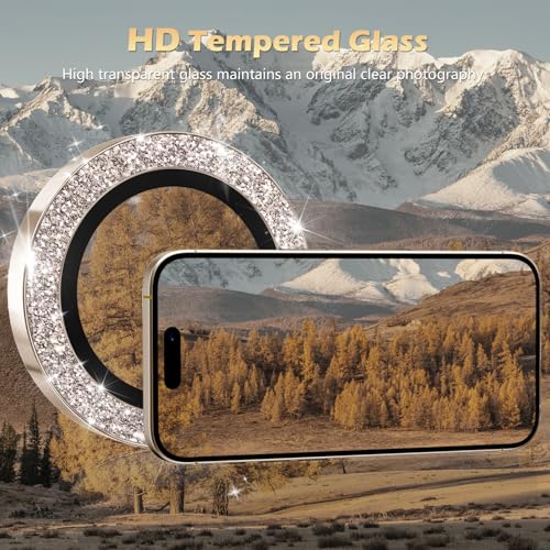 imluckies for iPhone 16 Pro - iPhone 16 Pro Max Camera Lens Protector, AR+AF Tempered Glass, 9H Ultra-Tough Metal Individual Lens Cover, HD Clear Camera Accessories - Glitter Desert Titanium - Image 5